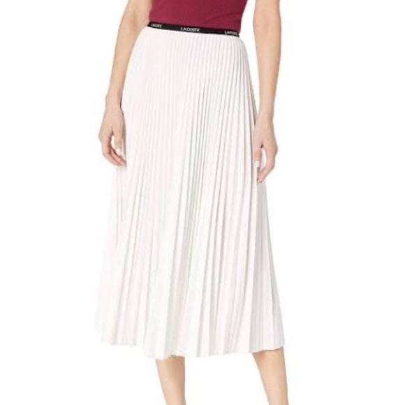 Lacoste Maxi Skirt White New Size XS